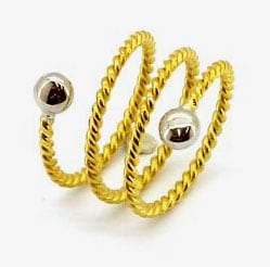 Magnetic Twisted Spiral Ring  
