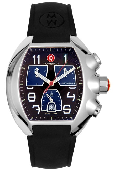 Michele Turbina Unisex Chronograph Rubber Strap Watch  