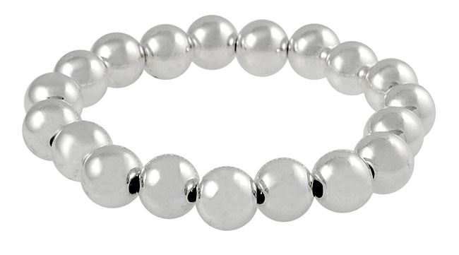 Sterling Silver 10 mm Silver Ball Bracelet  