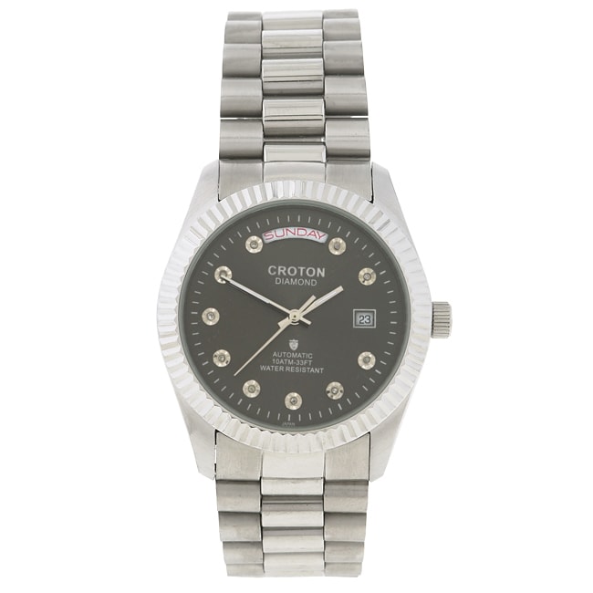 Croton Men's 'Famous Look' Diamond Automatic Watch Overstock Shopping