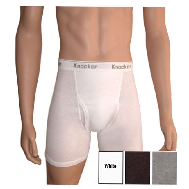 Knocker Men's 100percent Cotton Boxer Briefs (Pack of 12) 10874114