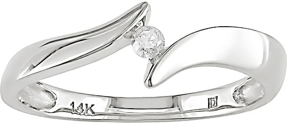 14k White Gold Diamond Ring (H I, I1 I2)  