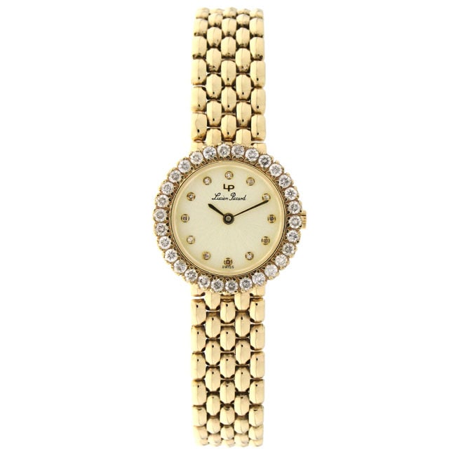 lucien piccard women's 14k gold watch
