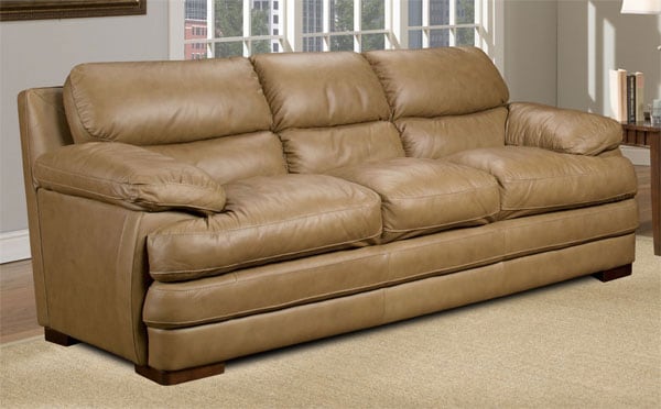taupe leather sofa and loveseat