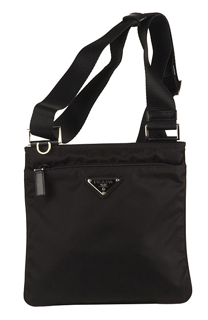 Prada Mini Black Nylon Flat Messenger Bag - 11061366 - Overstock ...  