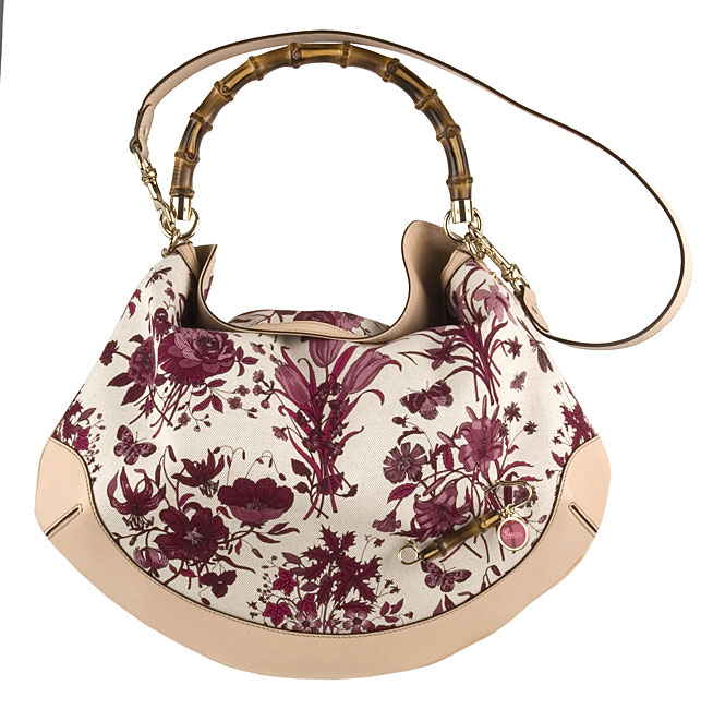 Gucci Floral Canvas Hobo Bag with Bamboo Handle - 11061368 - www.bagssaleusa.com Shopping - Great ...