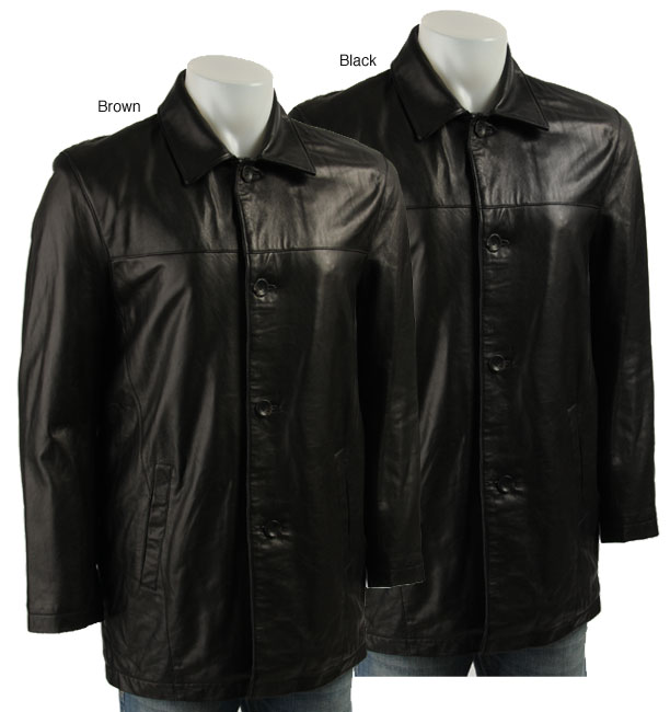 Izod Men's 3/4length Lamb Leather Jacket 11164013 Shopping Big Discounts on