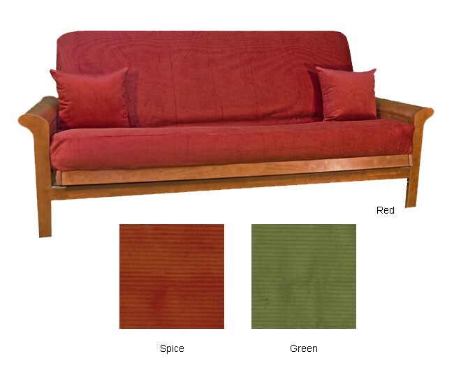 Heavy Corduroy Futon Cover with Throw Pillows Overstock™ Shopping