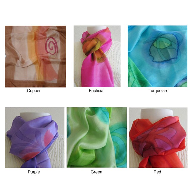 Hand dyed Silk Scarf (India)  