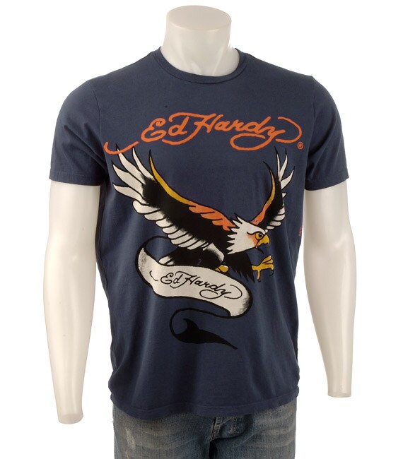 Ed Hardy Mens Flying Eagle Short sleeve T shirt