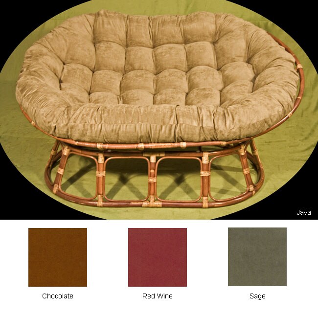 Stained Double-frame Micro Suede Papasan Chair - 11294748 - Overstock