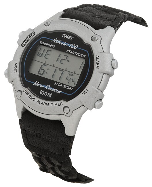 Timex Mid Size Atlantis 100 Indiglo Watch - 1134116 - Overstock.com