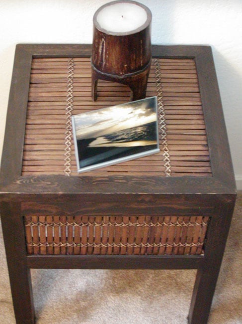 Redwood & Bamboo End Table (Thailand)  