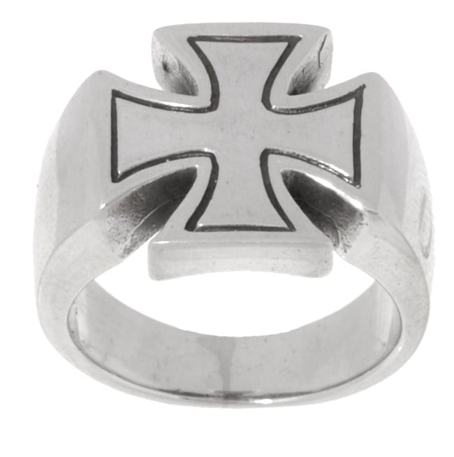 Sterling Silver Iron Cross Ring  