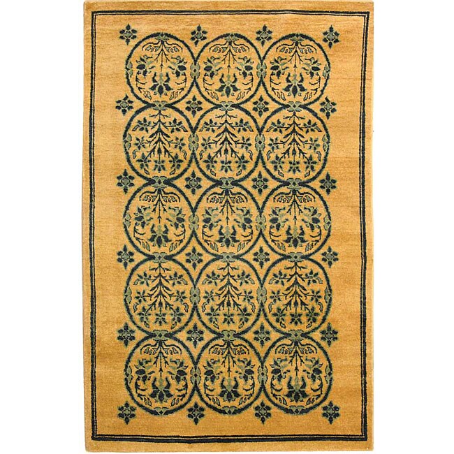 Persian Hand knotted Majestic Gold Rug (4 x 6)