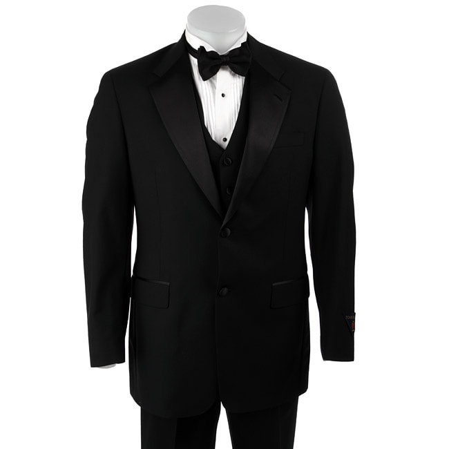 Tommy Hilfiger Mens Black 3 piece Tuxedo  