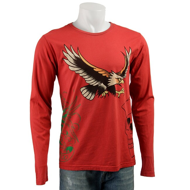 Ed Hardy Mens Flying Eagle Long sleeve Shirt