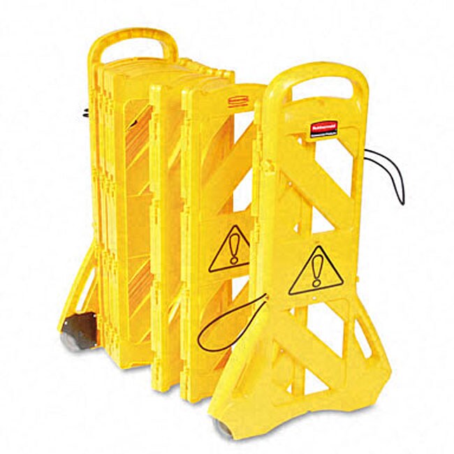 Rubbermaid Portable Mobile Yellow Safety Barrier