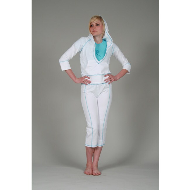 Yogacara Womens White Capri Pants  
