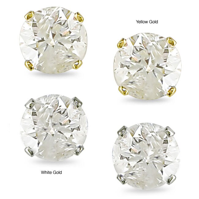 14k Gold 1ct TDW Round Value Diamond Stud Earrings (J K, I2 I3 