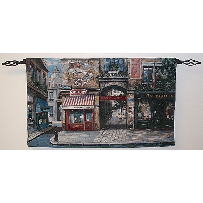 'Vogue Cafe' Wall Tapestry with Rod