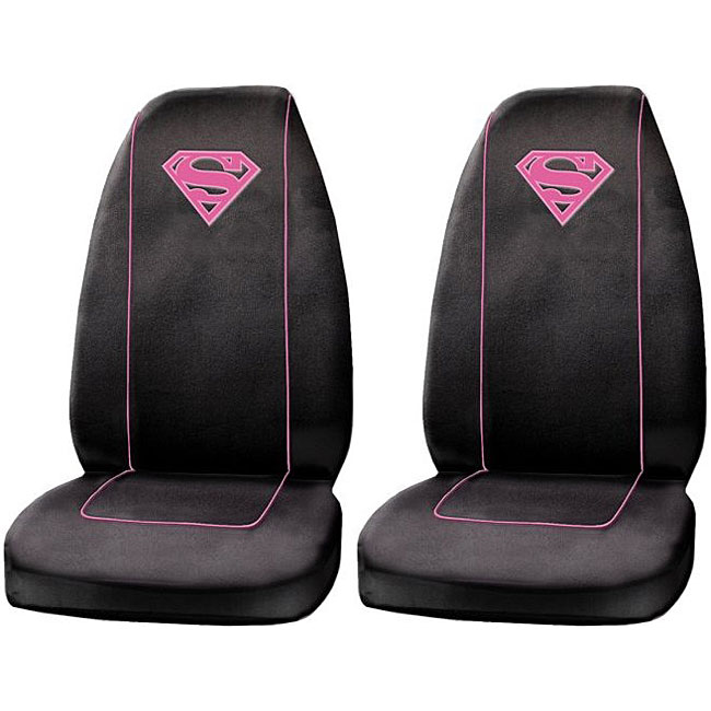 Supergirl Pink Shield Bucket Seat Covers (Set of 2)  