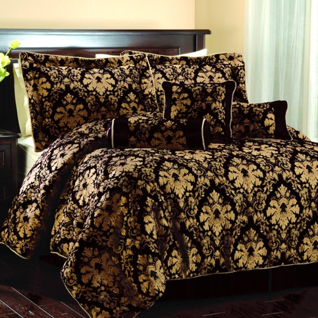French 7piece Black Comforter Set 11579579 Shopping
