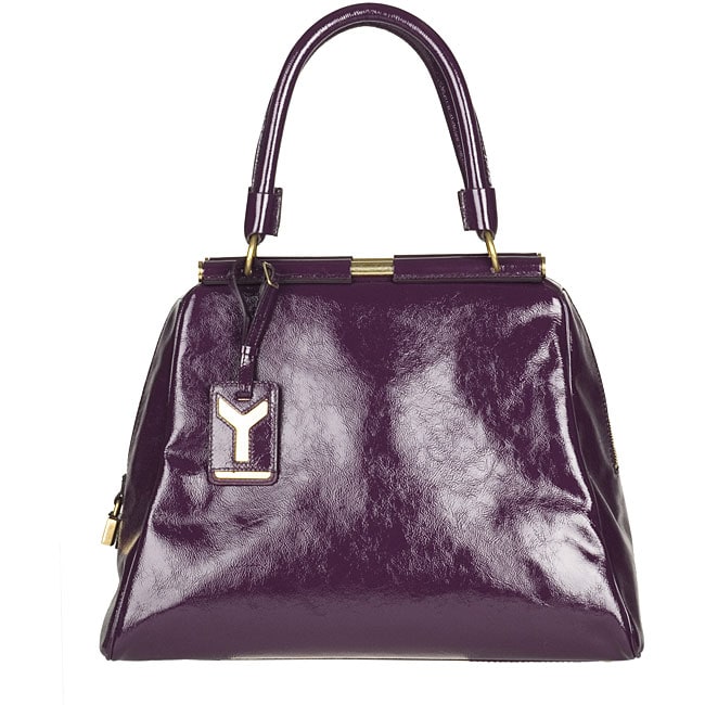 ysl purple patent leather clutch bag  