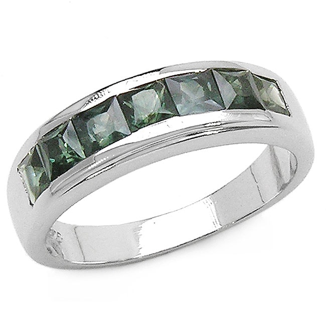Sterling Silver Genuine Green Sapphire Ring Price $29.49