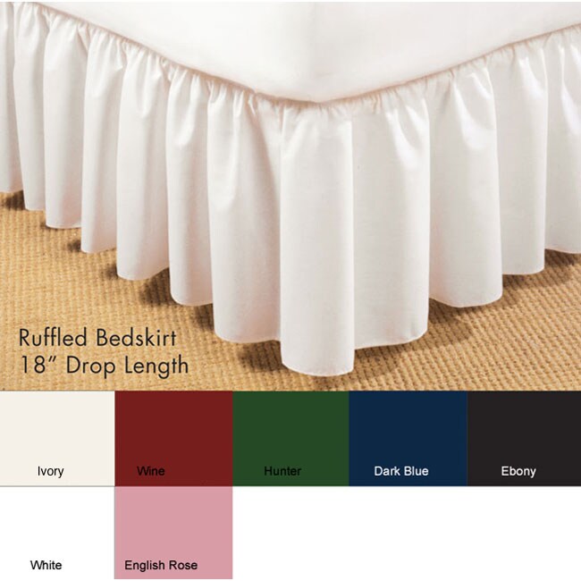 Poplin Ruffled 18 inch Bed Skirt
