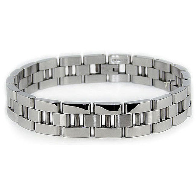 Stainless Steel Mens Polished Link Bracelet MSRP $50.00 