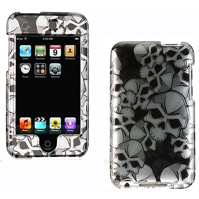 Black Skull Design Case for iPod Touch 2  
