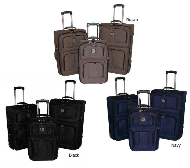 Verucci Crown 3 piece Expandable Luggage Set  