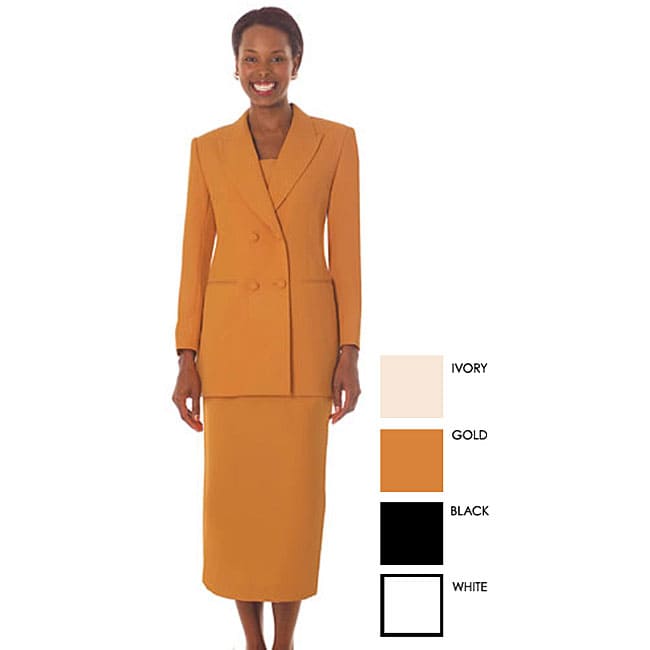 GMI Women's Plus Size Doublebreasted Skirt Suit 11765286 Overstock