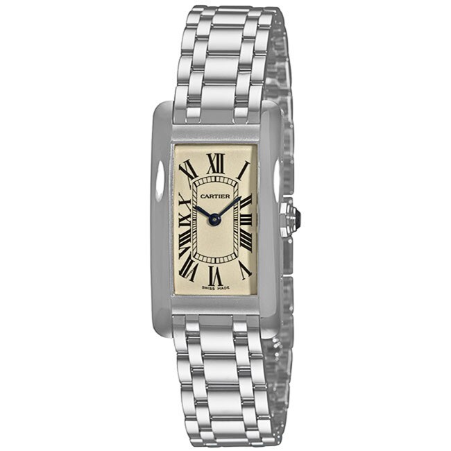 Cartier Tank Americaine White Gold Womens Watch