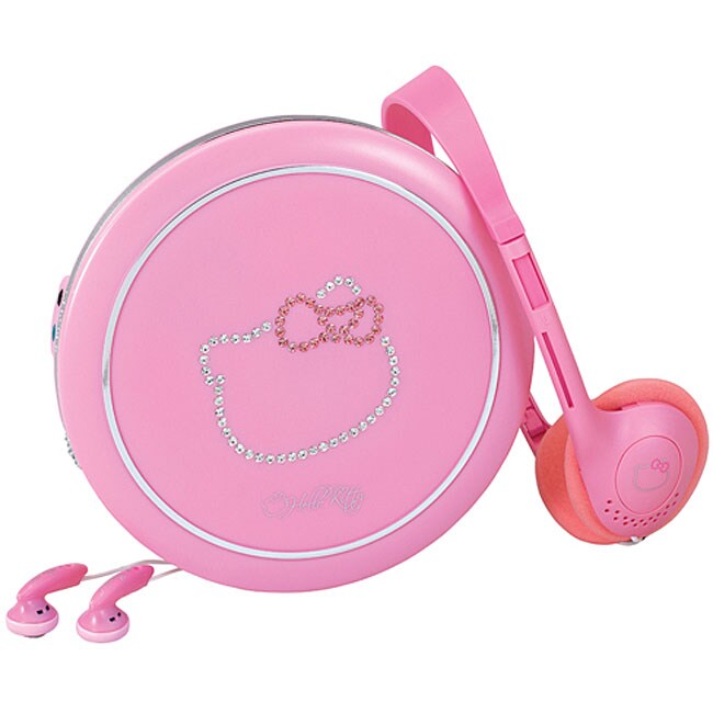 Hello Kitty KT2038 Pink Bling Personal CD Player  