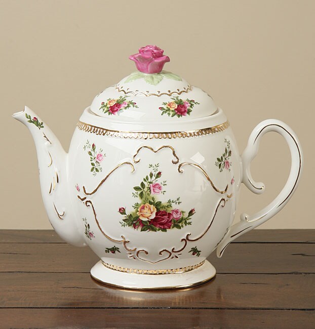 Royal Albert Old Country Roses Teapot Cookie Jar 11896298 Overstock