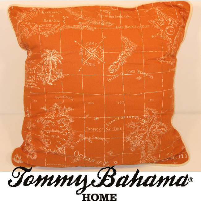 Tommy Bahama 'Relax' Mapprint Decorative Pillow 11938574 Overstock