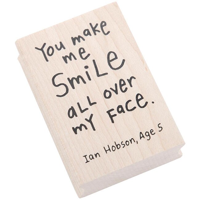 Inkadinkado Kid Quotes Smile All Over Rubber Stamp  