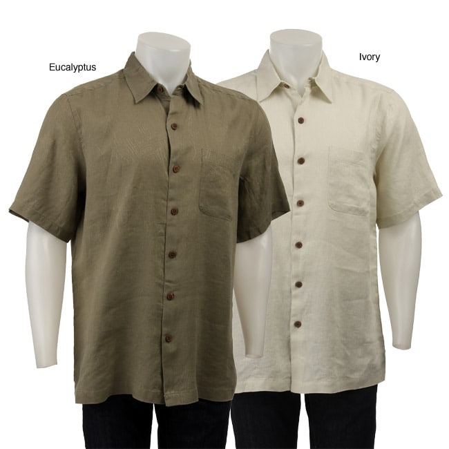 FINAL SALE Caribbean Joe Mens Linen Shirt  