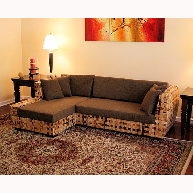 San Pedro Indoor Wicker Sectional Living Room Set - 12000801