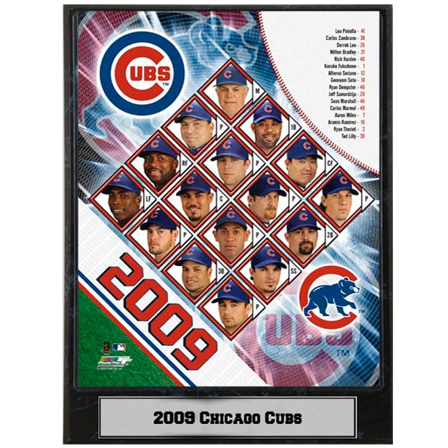 2009 Chicago Cubs 9x12 inch Photo Plaque