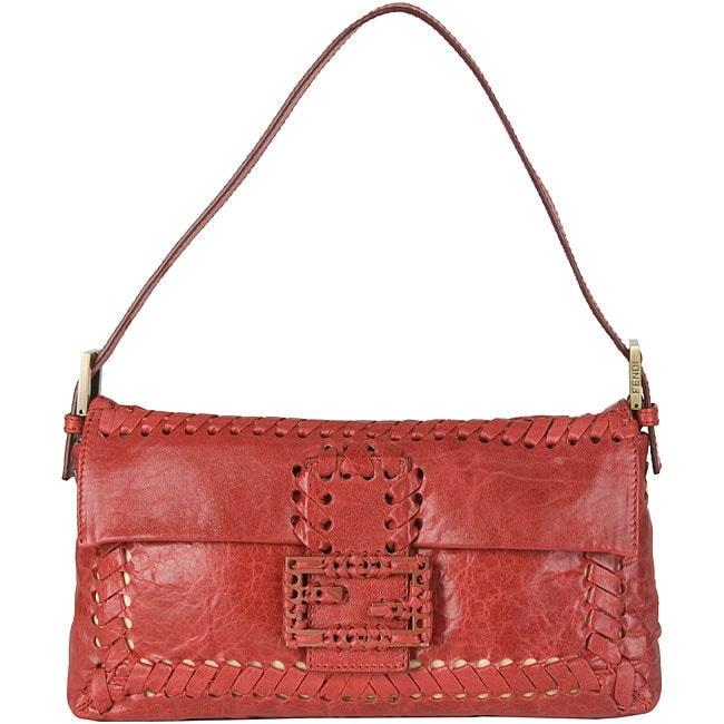 Fendi Small Red Parchment Handbag  