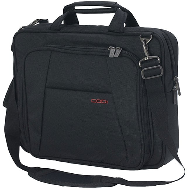 CODi Protege Lightweight 15.4inch Nylon and Leather Laptop Briefcase 12017432