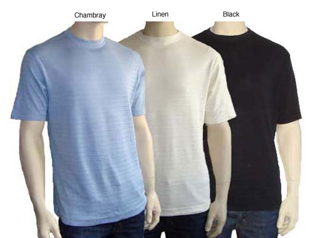 Anthology Men's Silk/ Cotton Short-sleeve Crewneck Tee-shirt - 12025258