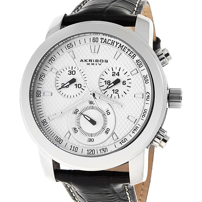 Akribos XXIV Coronis Mens Chronograph Quartz Strap Watch   