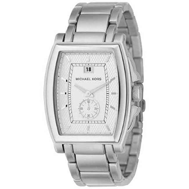 Michael Kors Mens Large Silver Dial Steel Watch  