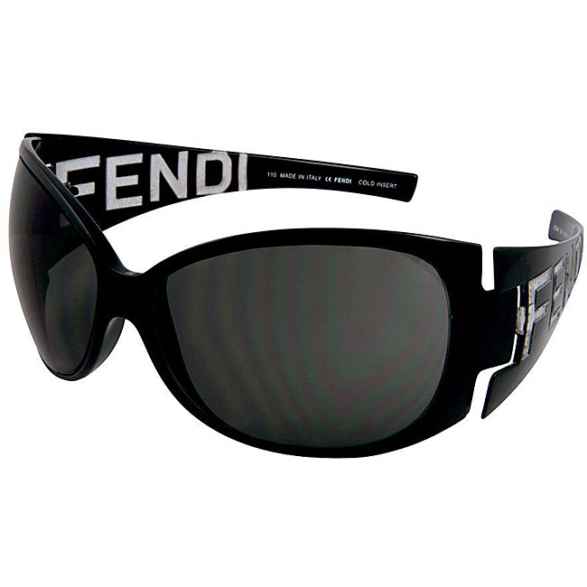 Fendi 388 Black Wraparound Sunglasses