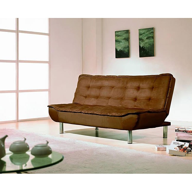 Belinda Brown Microsuede Sofa Bed and Chair Set