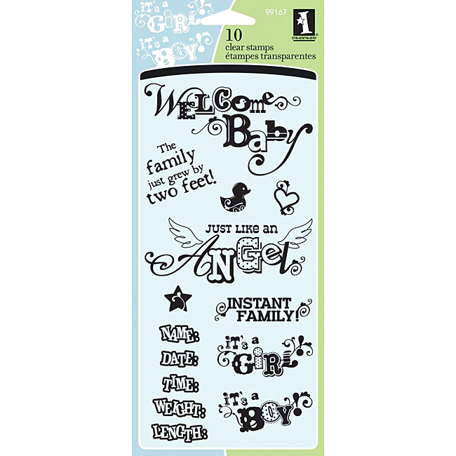 Inkadinkado Welcome Baby Clear Stamps  